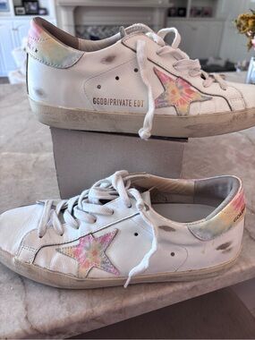 Golden Goose Super Star White/ Multicolor sneakers size 37 (women’s 7)